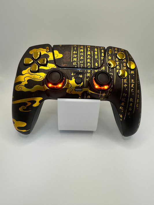 Custom PS5 DualSense Controller – Gold Samurai Edition